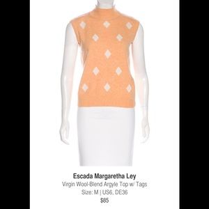 COPY - Wool blend Argyle Top